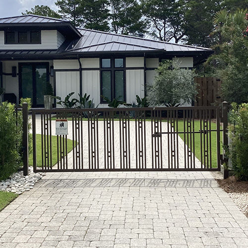 Security gate at property